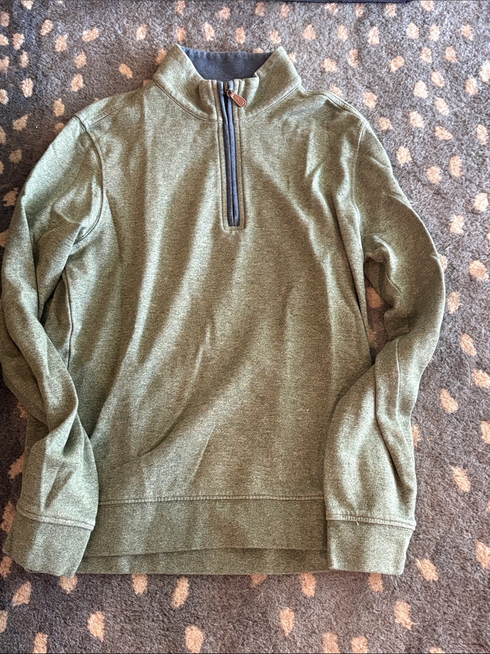 johnnie-O Olive Green Quarter-Zip Sweater